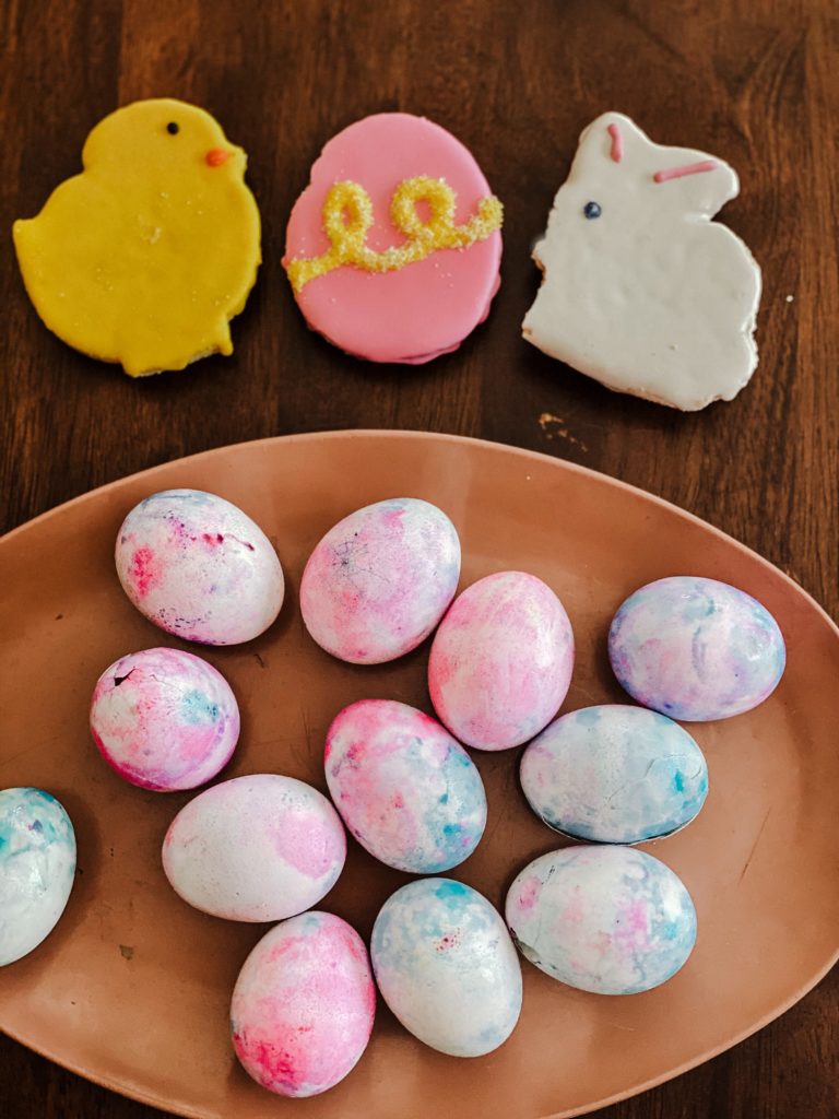 easter eggs, spring, diy eggs, shaving cream eggs 