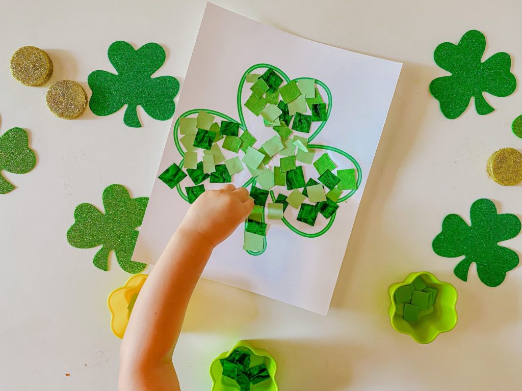 Little Family Fun: Paper Scrap Clover Craft