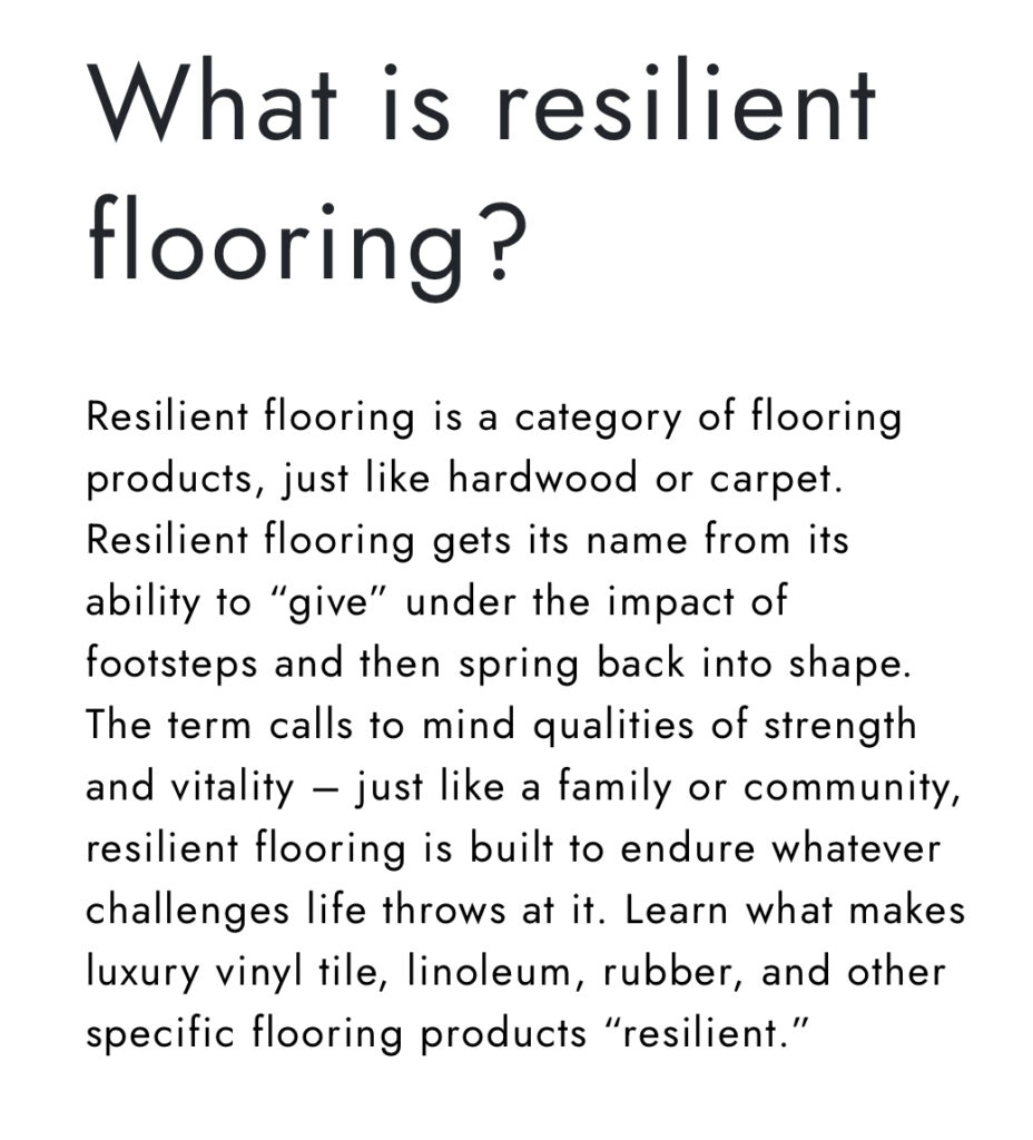 Beautifully Responsible® Resilient Flooring