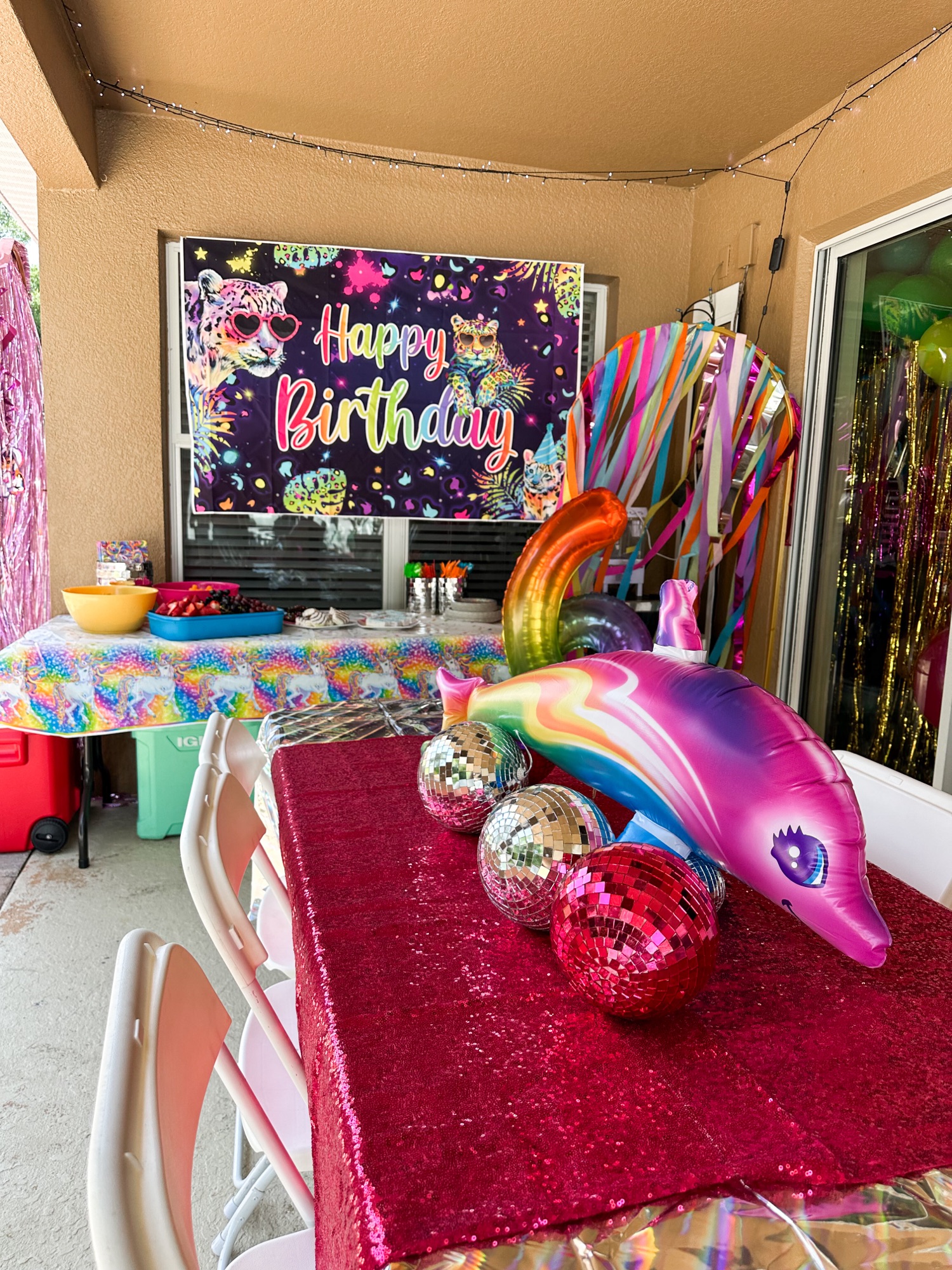 At Home Lisa Frank Birthday Party - Mamallamallama on the weekly