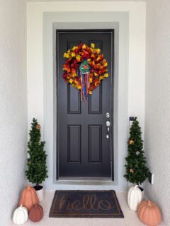Are you team Fall or Halloween? 🍂 🎃 
#ad This year I added @nearlynaturalfloral to my decor and it does not disappoint 😍.

Swipe & let me know which team you are and then comment FALL or HALLOWEEN to shop today! 

#fall #halloween #homedecor #nearlynatural